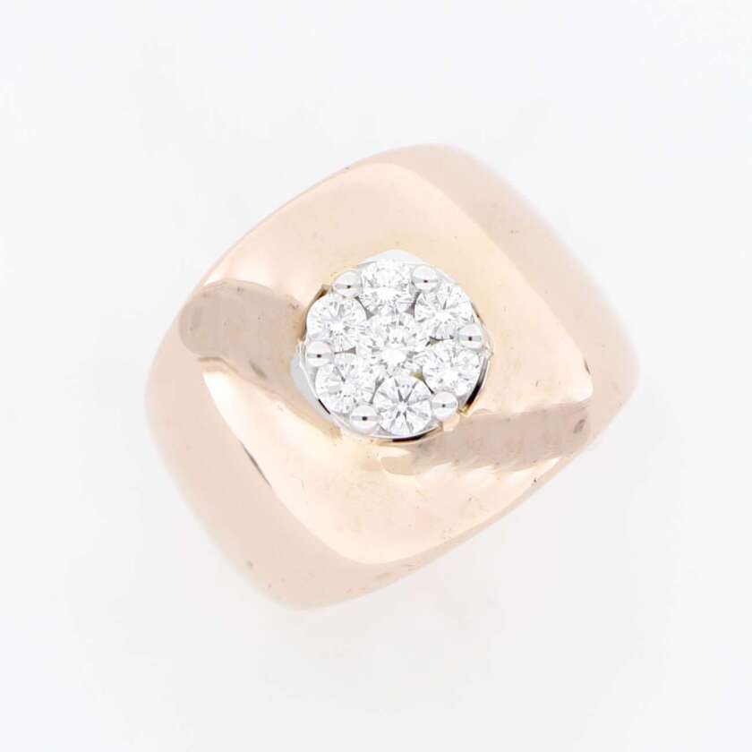 Anello a Fascia Fani Gioielli in Oro Rosa e Diamanti Ref. FNA91S - immagine 2