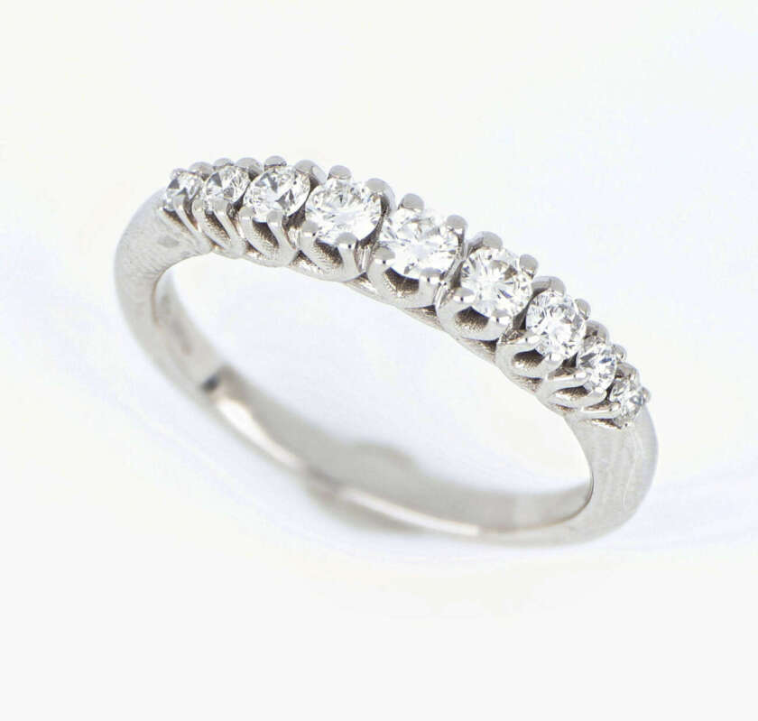 Anello Polello riviere in oro bianco e diamanti G3258B - immagine 3