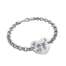 Bracciale Happy Family in Argento Cuore Piccolo Centrale ref. CU01C-BR 8  Bracciali a Maglia