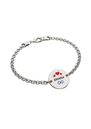 Bracciale Happy Family in Argento Cerchio Petit Centrale ref. CE00C-BR  Bracciali a Maglia