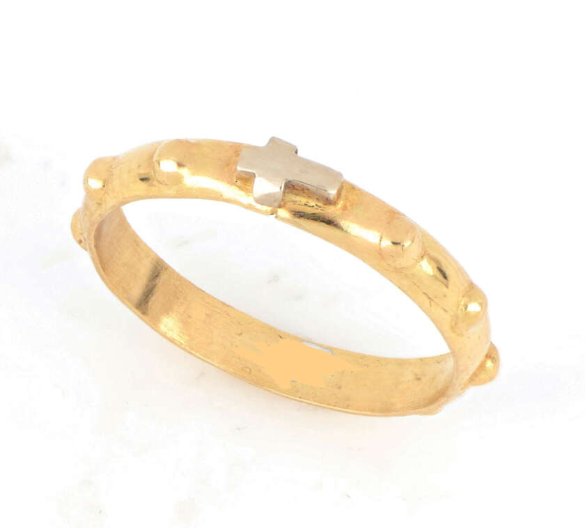 Anello in oro giallo rosario AN-36 - immagine 2