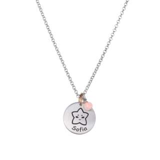 Collana Happy Family Baby Collana Bimba Med. 17mm con Corallo ref. CE00P-CBA  Gioielli per bambini