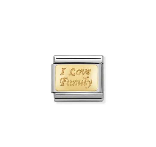 Link Nomination Composable Classic Amo la Famiglia in Oro 030121-33
