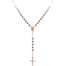 COLLANA AMEN ROSARIO ARGENTO ROSA CRORG4  Collane con croci