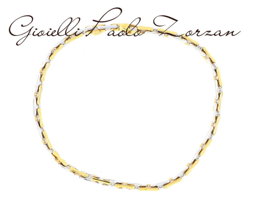 Bracciale uomo in oro bianco e giallo DZBRA16