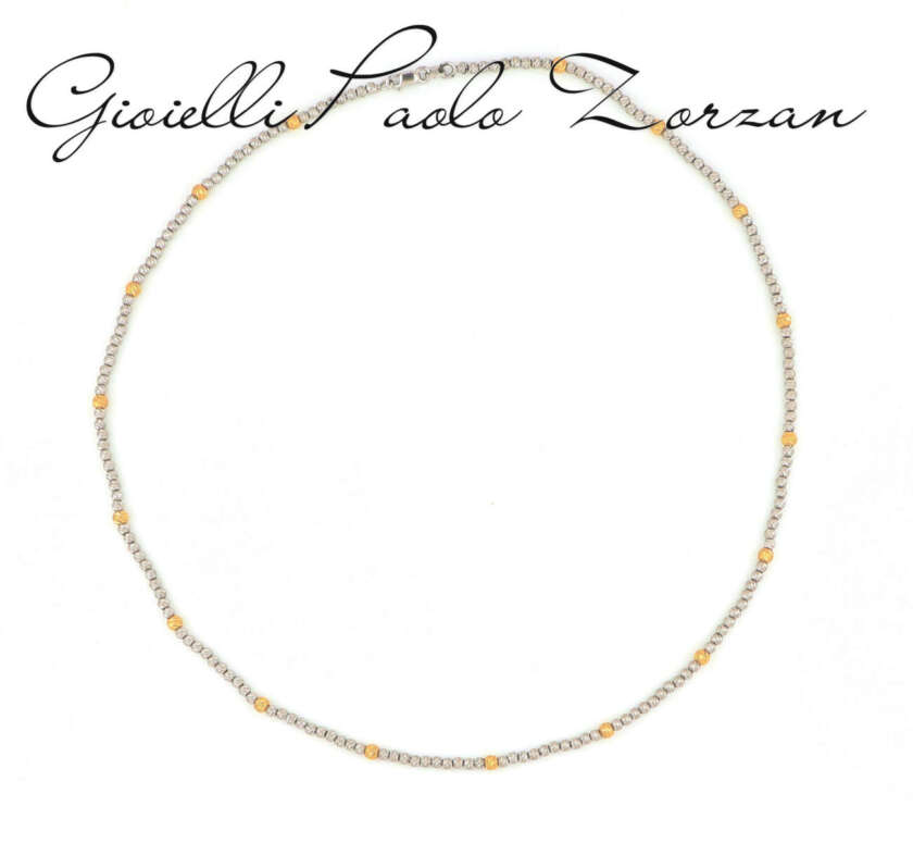 Collana donna in oro bianco e giallo DZCOLL47