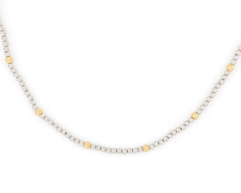 Collana donna in oro bianco e giallo DZCOLL47 - immagine 2