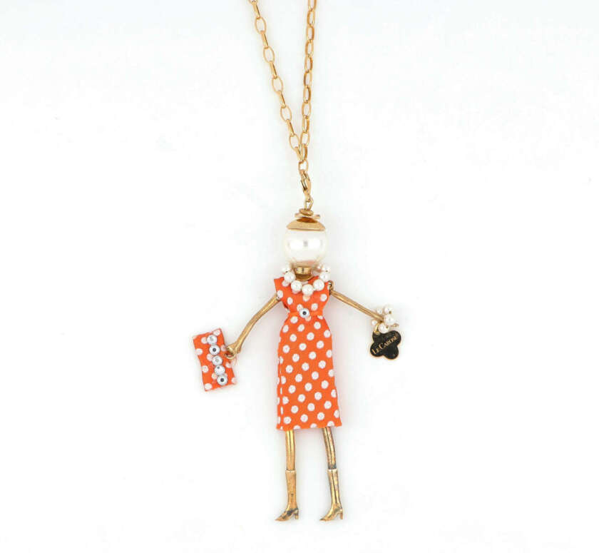 Collana Le carose  in argento tessuto e strass  Ref. CRS44