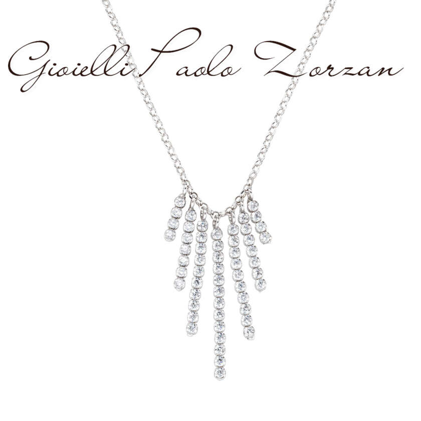 Collana Amen Pioggia di Zirconi Rodio CLTRTNBBZ