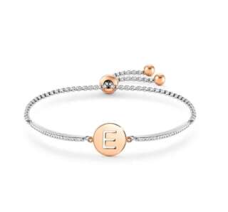 Bracciale Nomination Milleluci Lettera E in Acciaio 028007/005  Bracciali a Maglia
