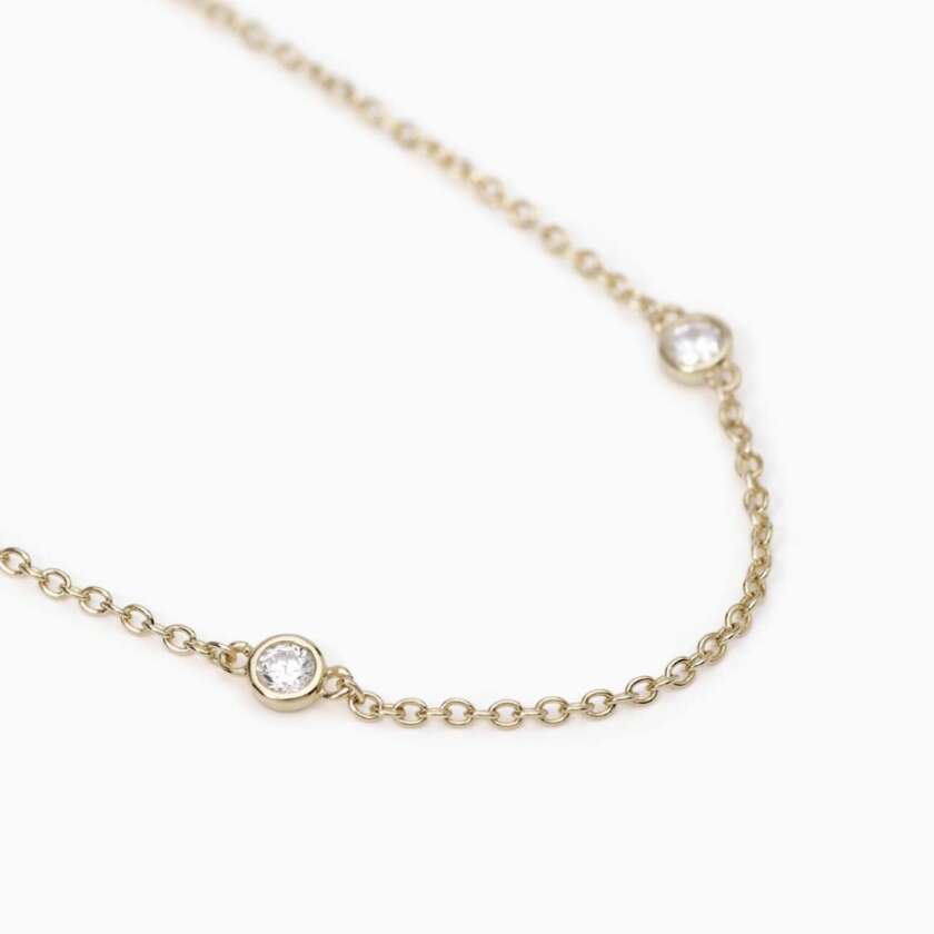 Collana Mabina sottile in argento dorato SPOTLIGHT 553505 - immagine 2