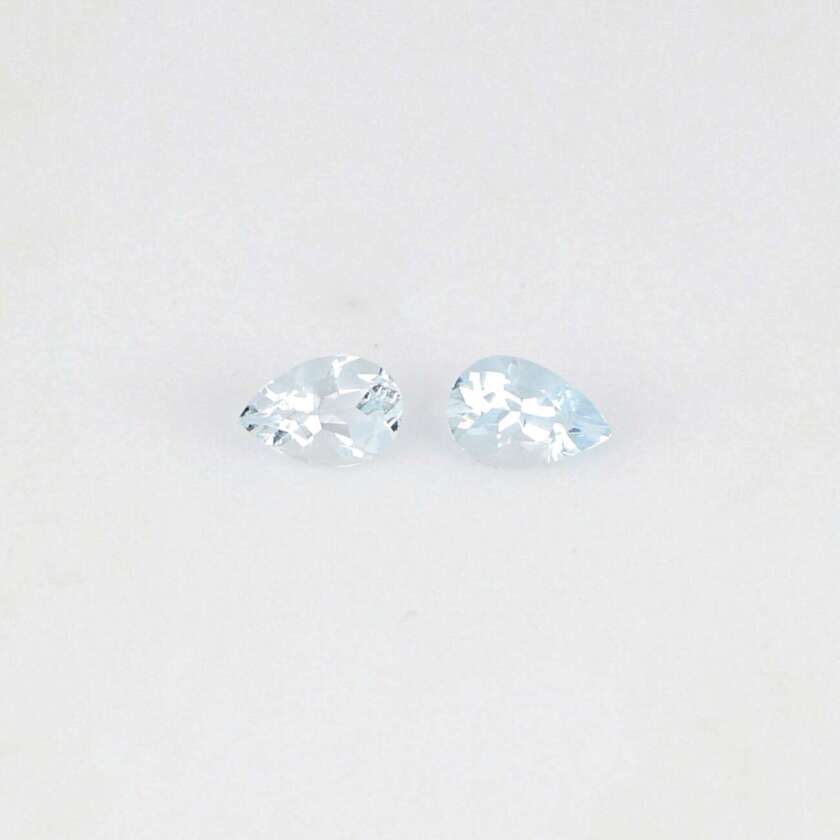 Coppia Acquamarina Naturale Taglio Goccia Ct 0.78 ref. BACG078EP