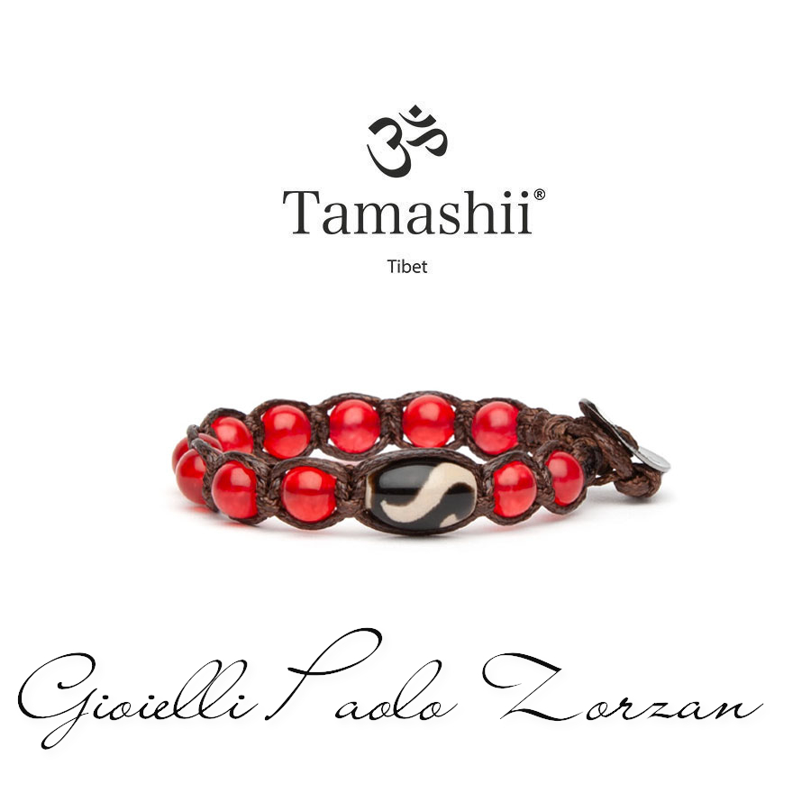 Bracciale Tamashii Shönu Gioia Agata rosso passione BHS501-04-124
