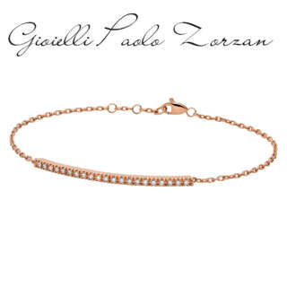 Bracciale Paddle Donna Oro barretta tennis in oro rosa e diamanti PHBF9562.11  Bracciali a Maglia