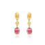 Orecchini  NANIS "DANCING TOURMALINES" in oro, diamanti e tormalina rosa Ref. OS4-598  Orecchini Pendenti