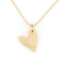 Collana in Oro 18 kt con Cuore Pendente Satinato e Lucido Realizzato a Mano ref. PZ773PN  Girocolli