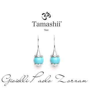 Orecchini Tamashii Ear-Drops in Argento con Turchese EHST6-7  Orecchini Pendenti