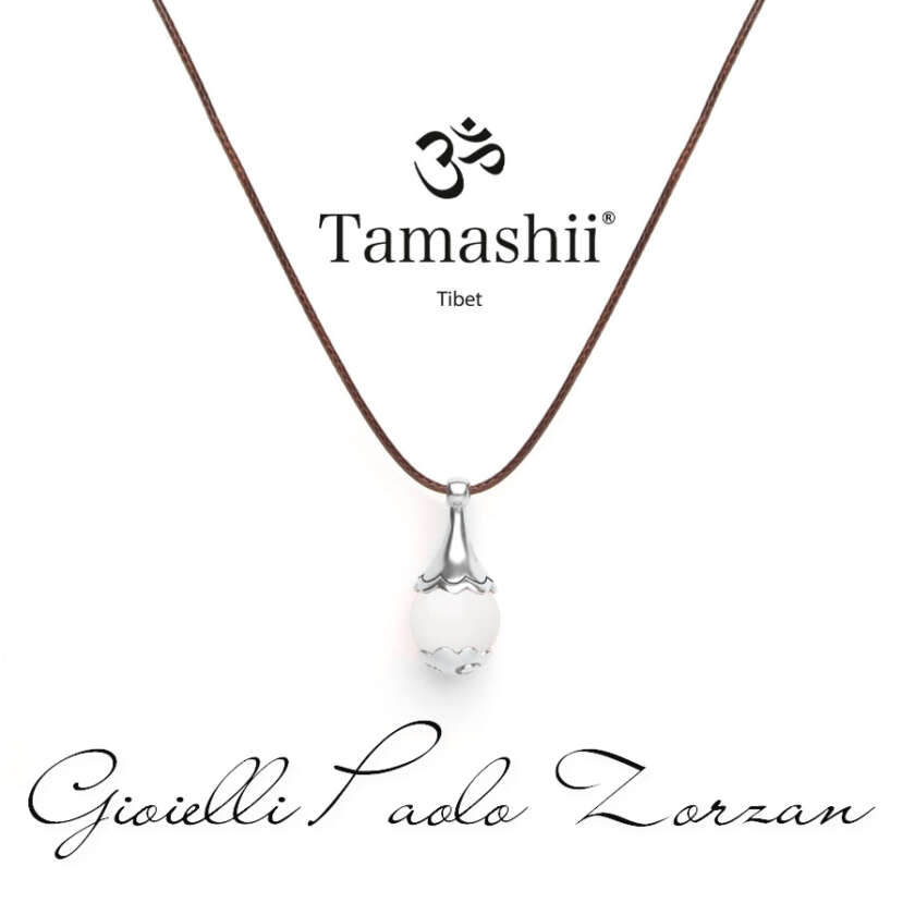 Collana Tamashii con ciondolo Ear-Drops in Argento e Madreperla NHS1800-39