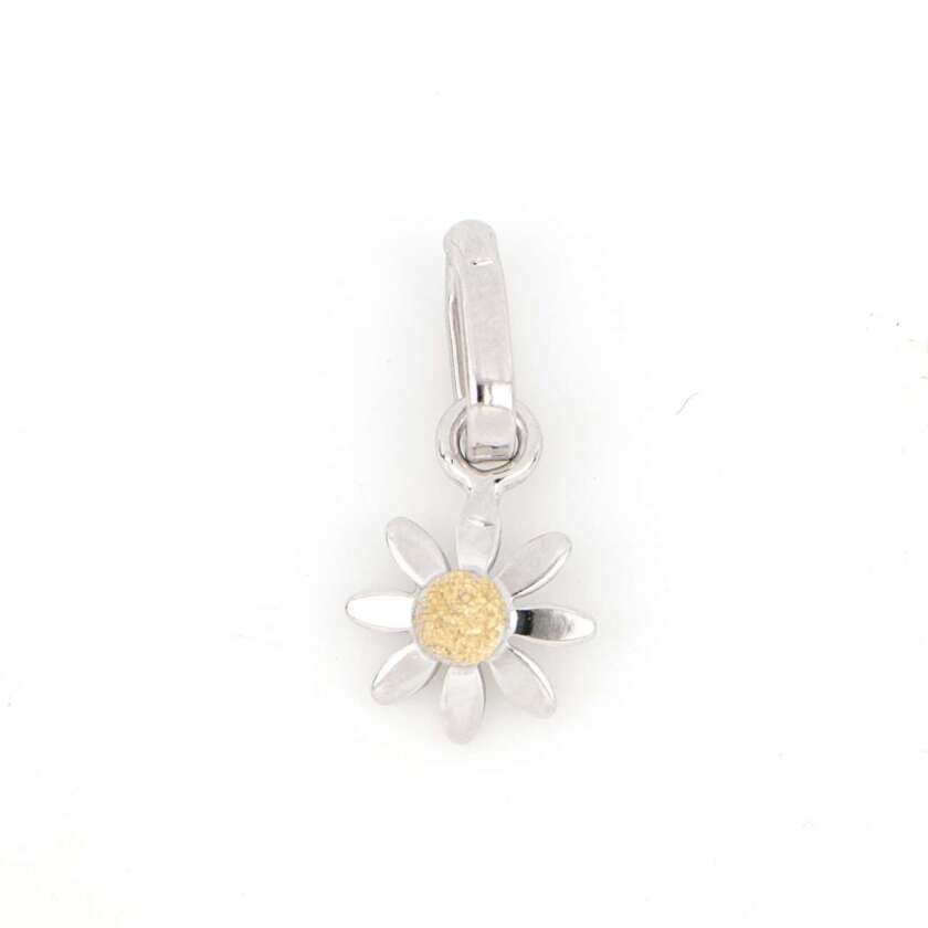 Pendente margherita in oro bianco e giallo DZP-3