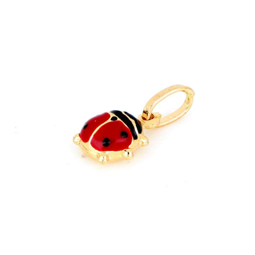 Pendente coccinella in oro giallo e smalto colorato PEN-COCC.P - immagine 2