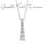 Collana Artlinea pendente scalare in oro bianco 18 kt e diamanti CD515-LB  Girocolli