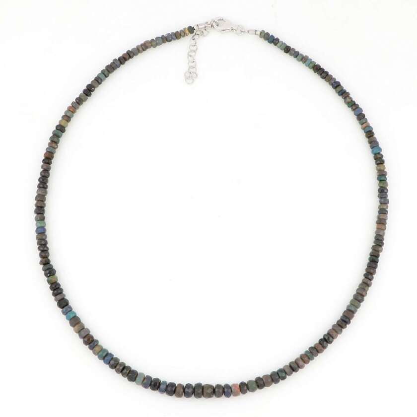 Collana in oro bianco con opale VB00022