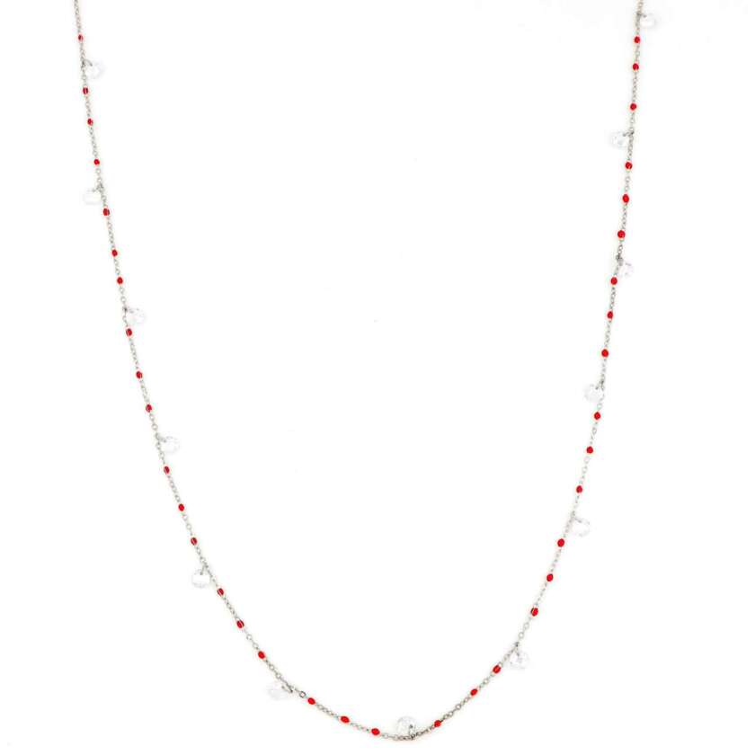 Collana lunga in argento e pietre semi preziose VB00038