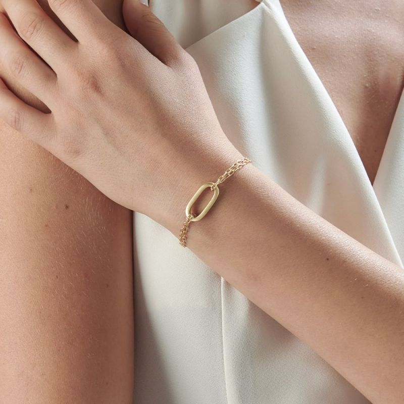 Bracciale Aquaforte Ovali Chic con elemento ovale in canna vuota quadrata H4182667 - immagine 2