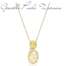 Collana Nanis "IPANEMA" con boule pendente in oro, quarzo rutilato giallo e dettaglio di diamante CS16-515_giallo  Girocolli