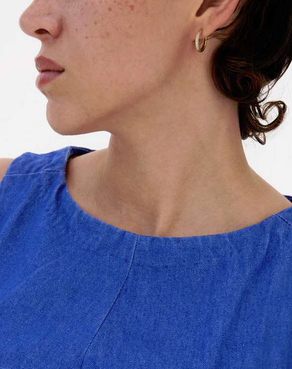 Orecchini Nanis a cerchio grandi "LIBERA" in oro e diamanti OS11-602 - immagine 2