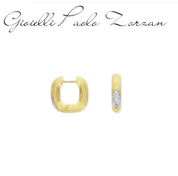 Orecchini Nanis "LIBERA" squadrati in oro e diamanti (piccoli) OS5-602