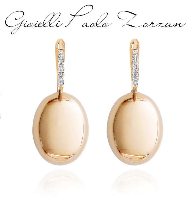 Orecchini Nanis "CILIEGINE" con boules in oro rosa e dettagli di diamanti (grandi) OS15-583_rose