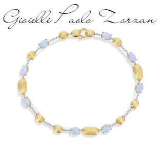 Bracciale Nanis tennis "DANCING AZURE" in oro, diamanti e acquamarina BS1-597  Bracciali a Maglia