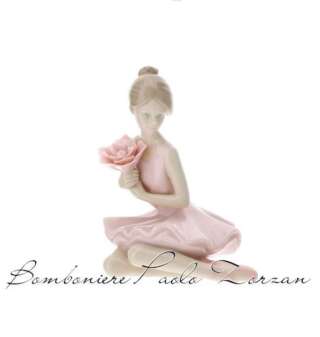 Ballerina seduta Hervit in porcellana  29164  Bomboniere