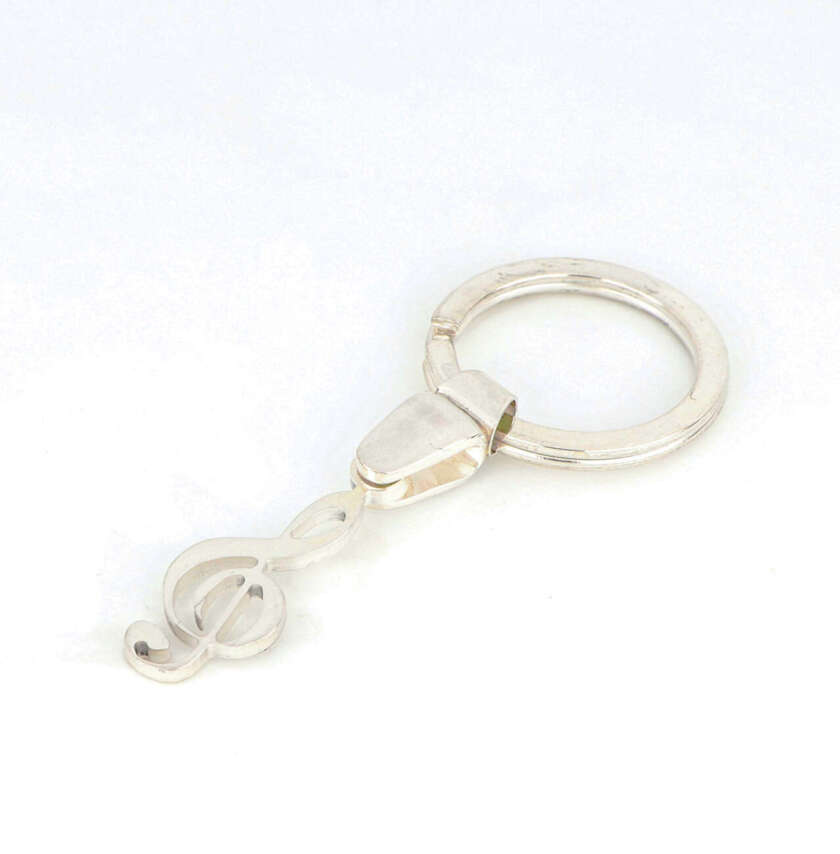 Portachiavi in argento 925 chiave di sol  PRT05 - immagine 2