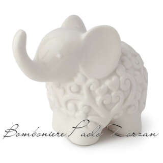 Elefante Love Hervit in porcellana  27863  Bomboniere