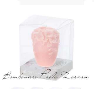 Candela Hervit Bouquet rosa 29248   Bomboniere Candele e Portacandele