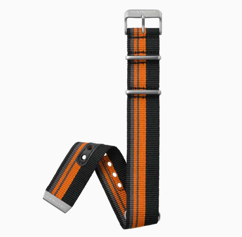 Cinturino Hamilton Khaki Aviation Cinturino Nero H600765109