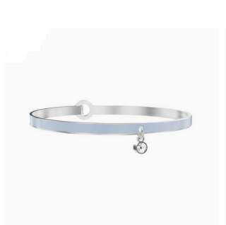 Bracciale rigido con smalto azzurro e cristallo Vivi senza pensieri 732307  Bracciali Rigidi