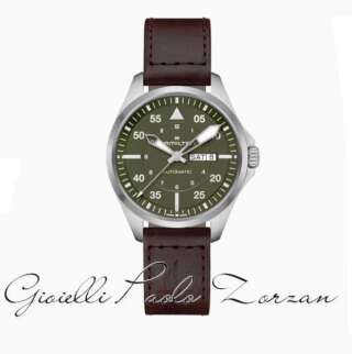 Orologio Hamilton Khaki Aviation Pilot Day Date Auto H64635560  Orologi Meccanici