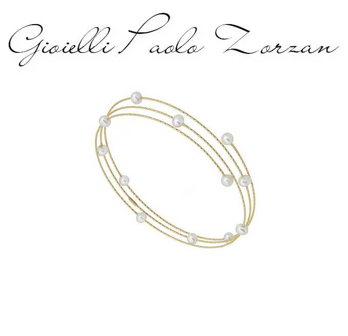 Bracelet Fille En Or 9K - Ours Avec Zirconium Et Perle, Personnalisable, 14 Cm, Mondepetit