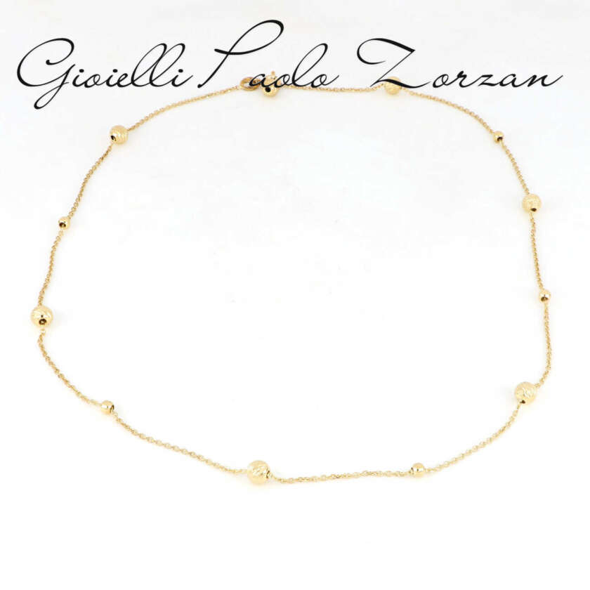 Collana girocollo in argento dorato 925 CZNEW-215