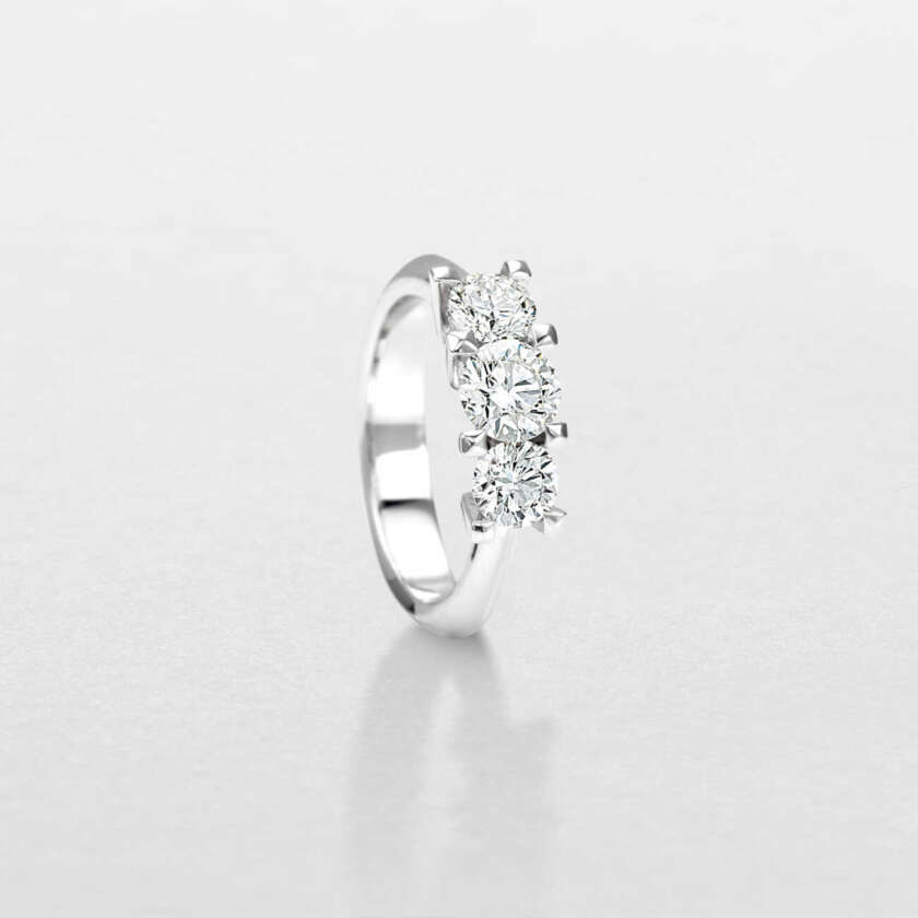 Anello trilogy Giorgio Visconti  in oro bianco e diamante AB15383SB - immagine 2
