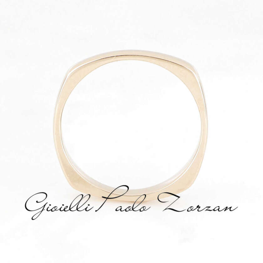 Fede Artigianale Quadra in Oro Giallo 18 KT ref. FQG30PZ - immagine 2