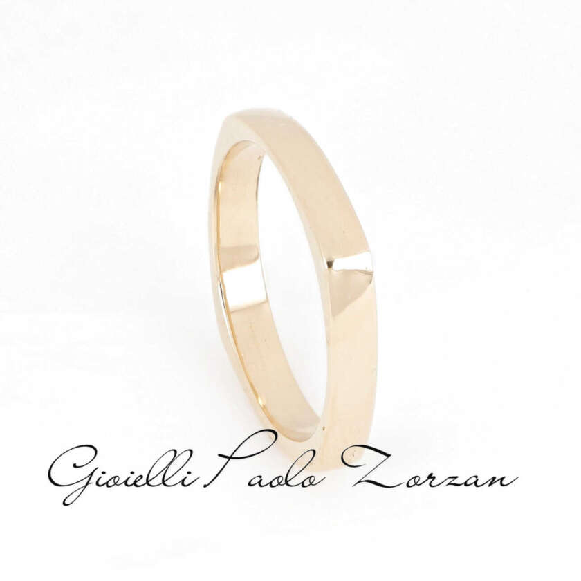 Fede Artigianale Quadra in Oro Giallo 18 KT ref. FQG30PZ