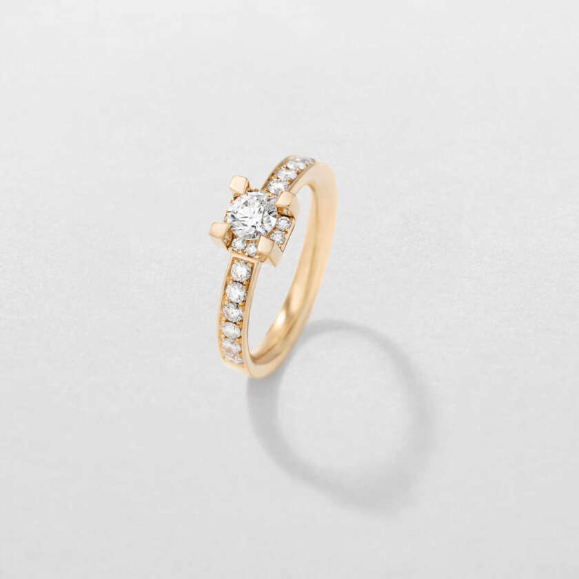 Anello solitario Giorgio Visconti  in oro rosa e diamante AR16968C - immagine 2