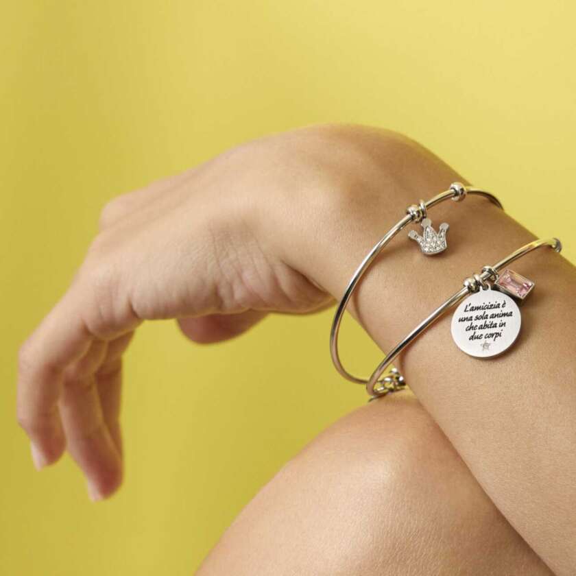 Bracciale kidult rigido componibile in acciaio taglia s Hula-hoop 732194-L - immagine 2