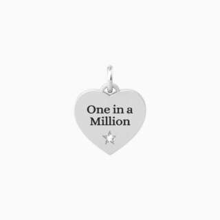 Ciondolo kidult cuore con scritta one in a million Cuore one in a million 741064  Elementi per Bracciali