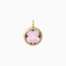 Ciondolo kidult tondo con glass rosa Energia vita 741102  Elementi per Bracciali