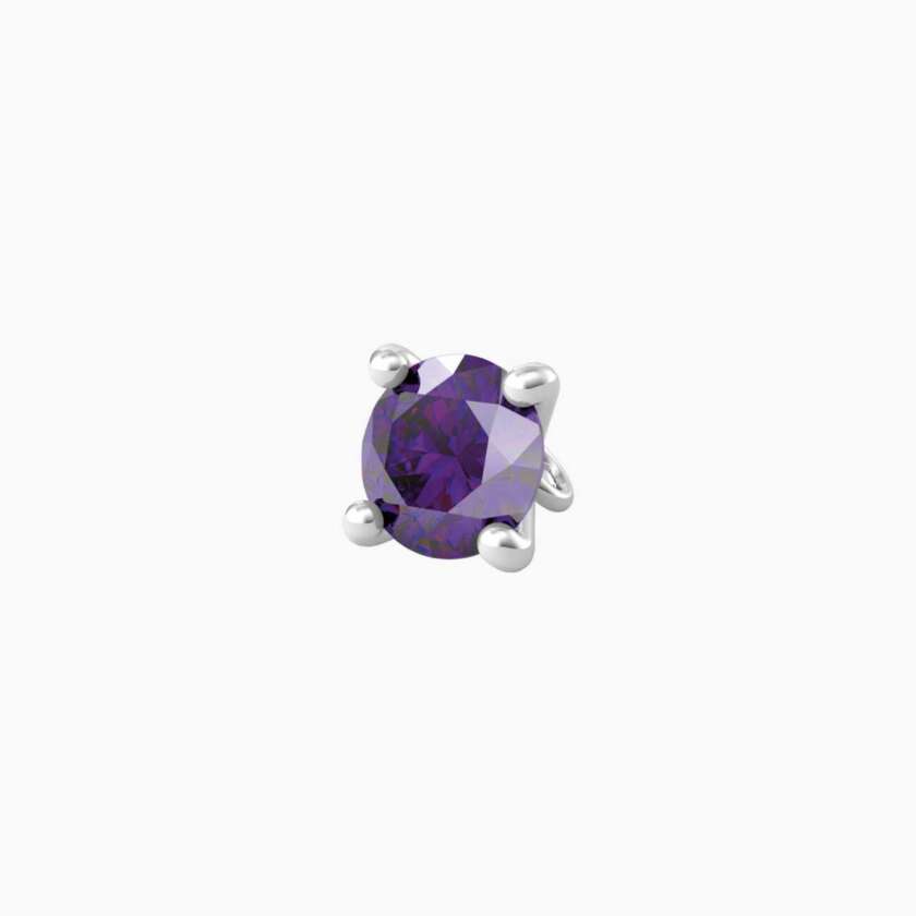 Ciondolo con zircone viola taglio diamante Energia obiettivo 741119